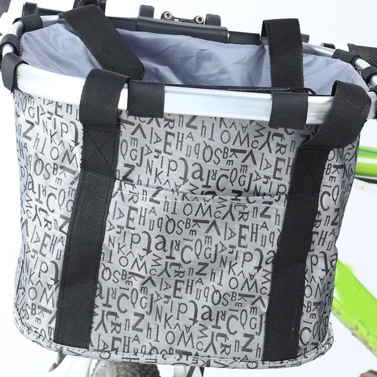 Cesta delantera plegable e isotérmica para bicicleta con sistema de desmontaje rápido y forro impermeable