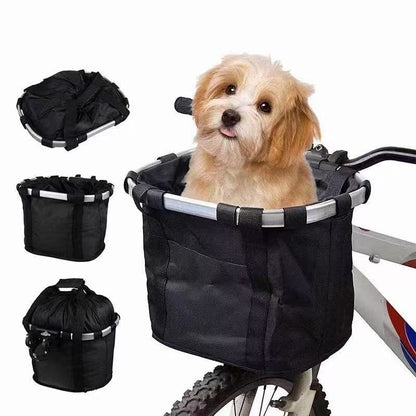 Cesta delantera plegable e isotérmica para bicicleta con sistema de desmontaje rápido y forro impermeable