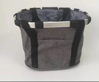Cesta delantera plegable e isotérmica para bicicleta con sistema de desmontaje rápido y forro impermeable