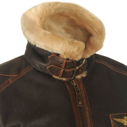 Chaqueta de aviador clásica con aislamiento térmico