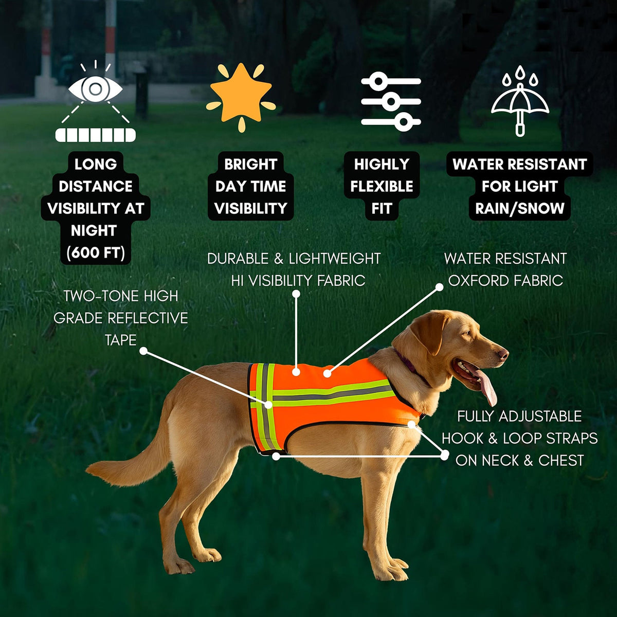 Chaleco de seguridad unisex para perros