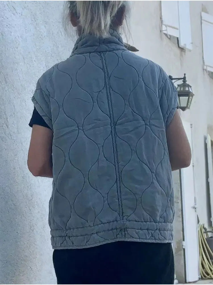 Chaleco sin mangas de algodón
