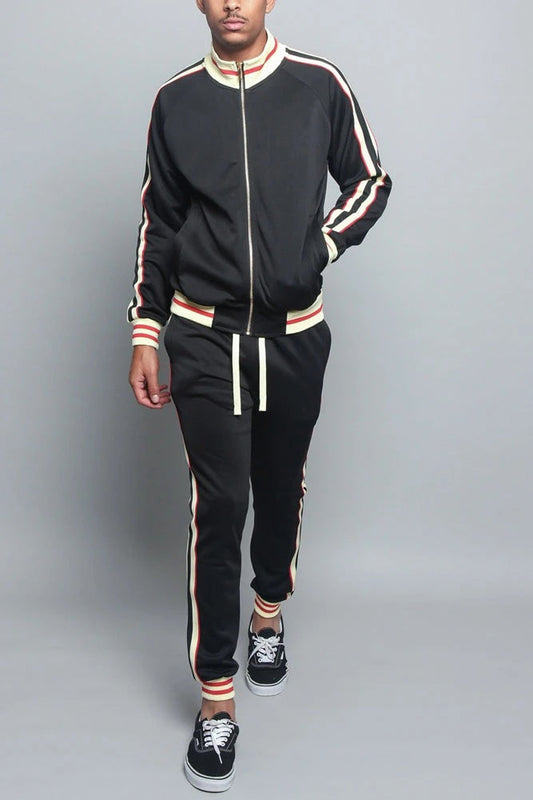 Chándal de Hombre | Chaqueta a Rayas y Pantalón Jogger - Confort