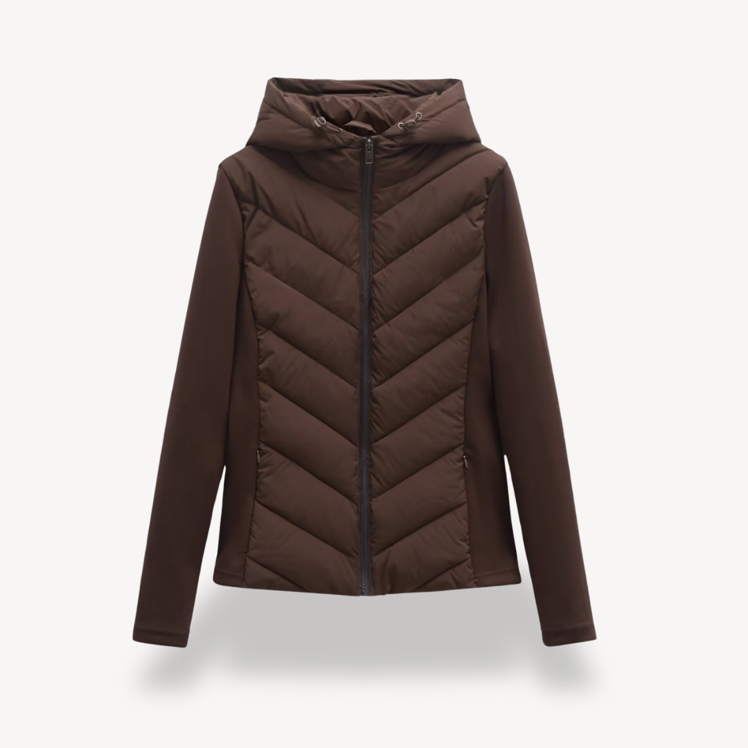 Chaqueta acolchada chevrón para mujer