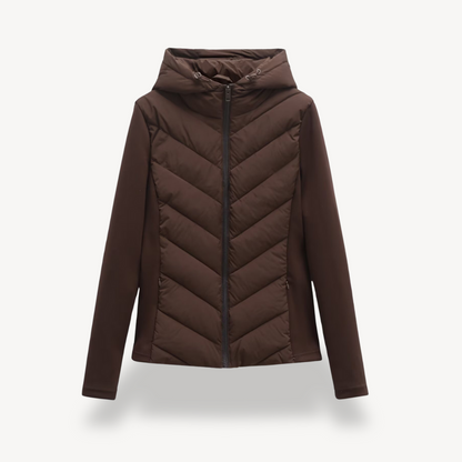 Chaqueta acolchada chevrón para mujer