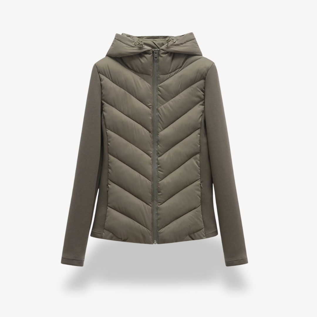 Chaqueta acolchada chevrón para mujer