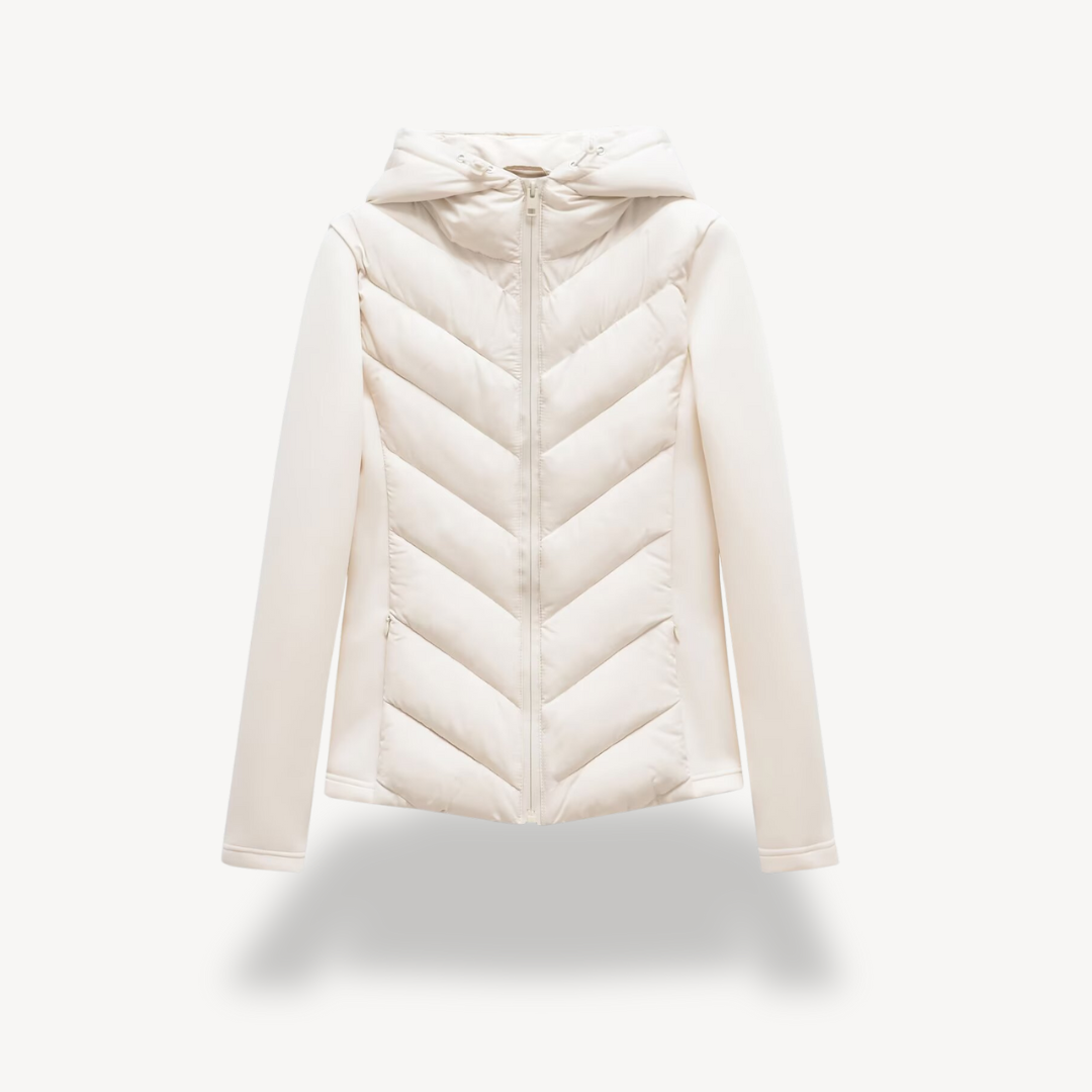 Chaqueta acolchada chevrón para mujer