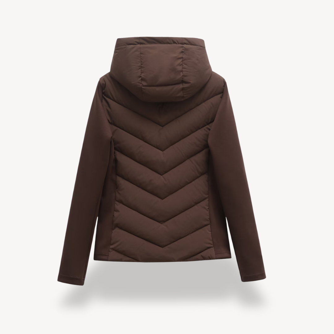 Chaqueta acolchada chevrón para mujer