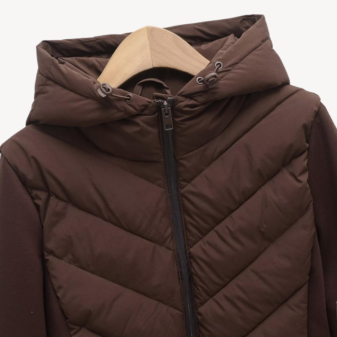 Chaqueta acolchada chevrón para mujer