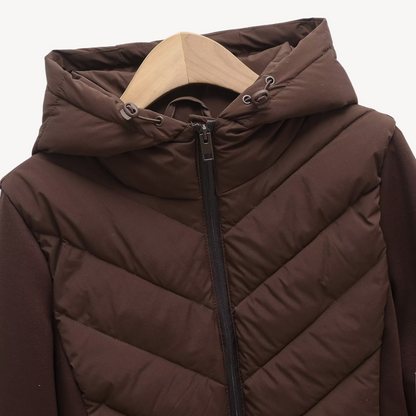 Chaqueta acolchada chevrón para mujer
