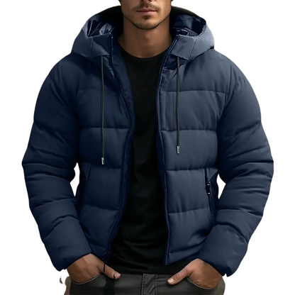Chaqueta acolchada con capucha para hombre