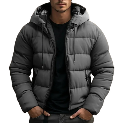 Chaqueta acolchada con capucha para hombre