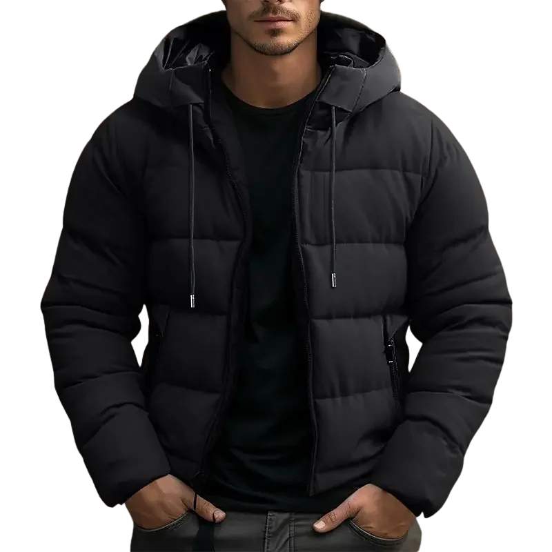 Chaqueta acolchada con capucha para hombre