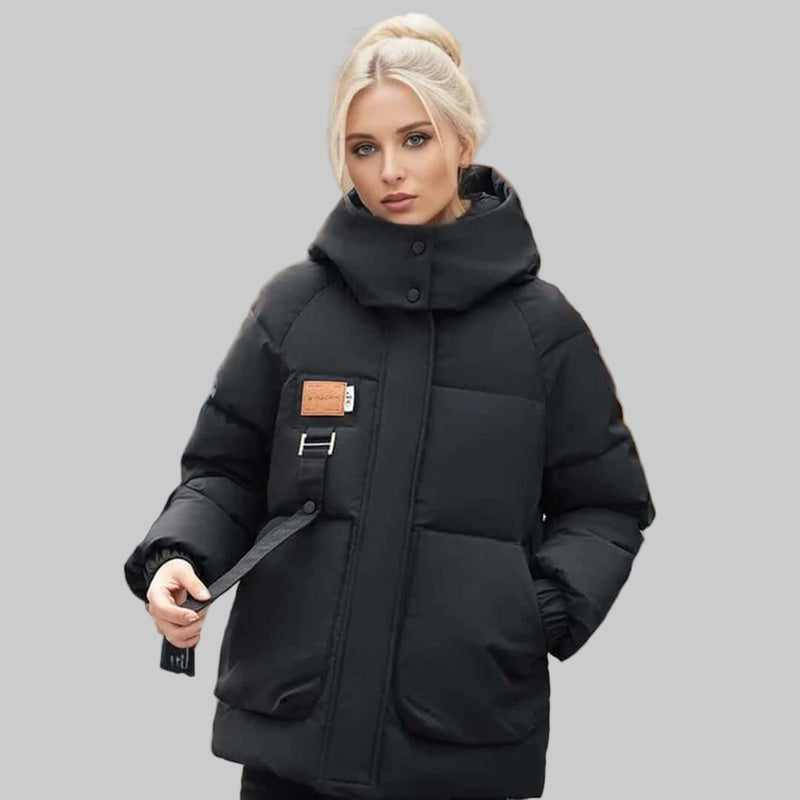 Chaqueta acolchada con capucha para mujer