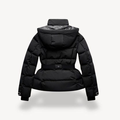 Chaqueta acolchada con cinturón para mujer