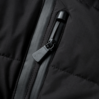 Chaqueta acolchada con cinturón para mujer