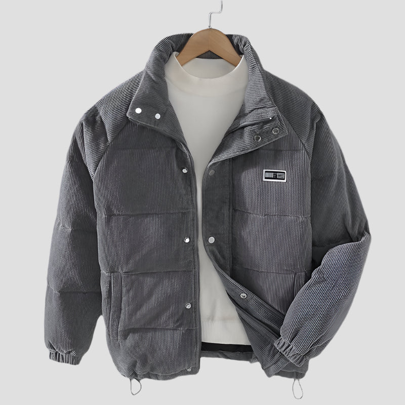 Chaqueta acolchada de pana para hombre