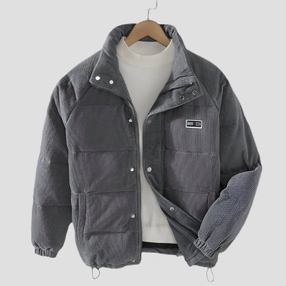 Chaqueta acolchada de pana para hombre