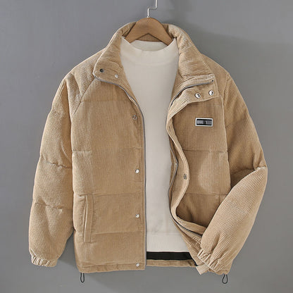 Chaqueta acolchada de pana para hombre