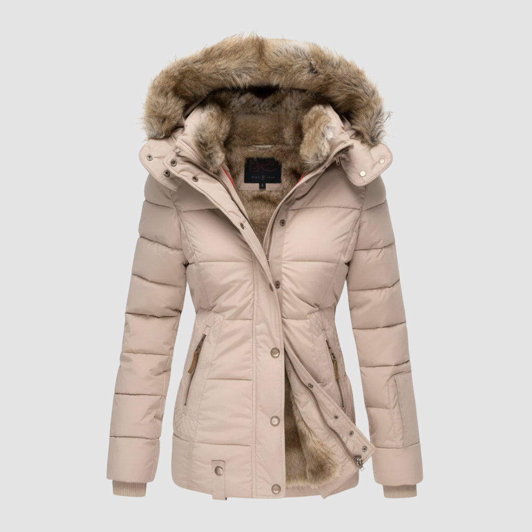 Chaqueta acolchada para mujer con capucha