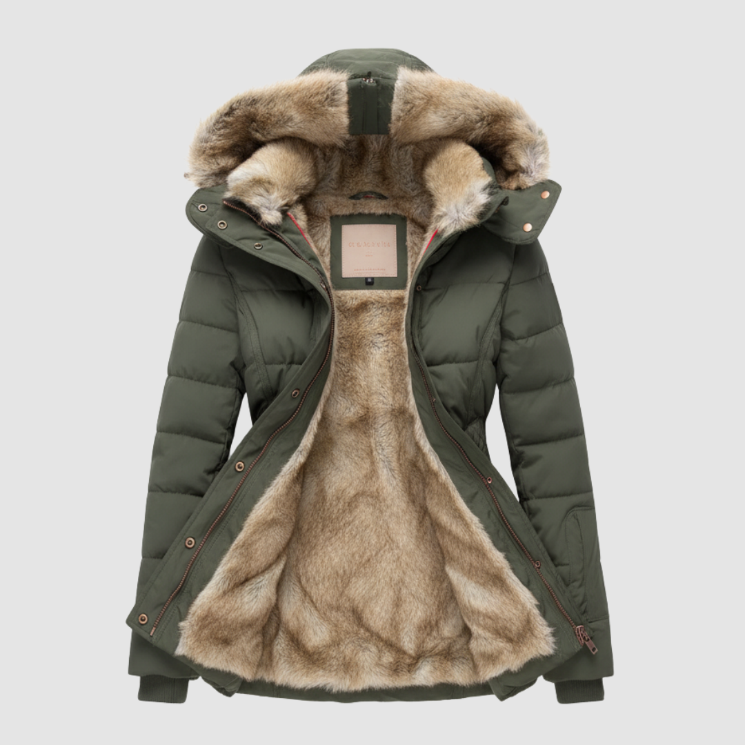 Chaqueta acolchada para mujer con capucha