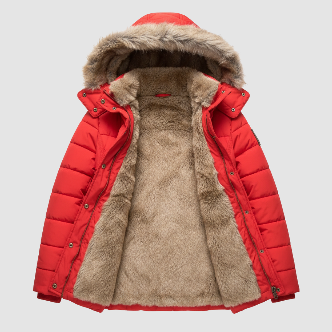 Chaqueta acolchada para mujer con capucha