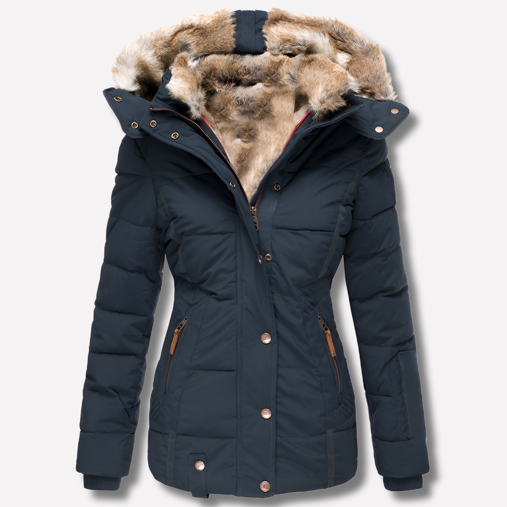 Chaqueta acolchada para mujer con capucha
