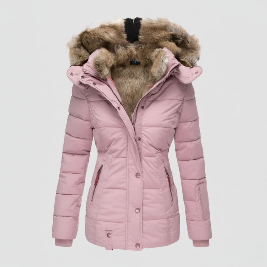 Chaqueta acolchada para mujer con capucha