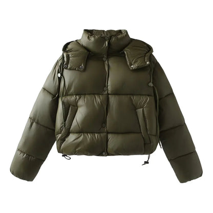 Chaqueta acolchada para mujer | Estilo con capucha de temporada