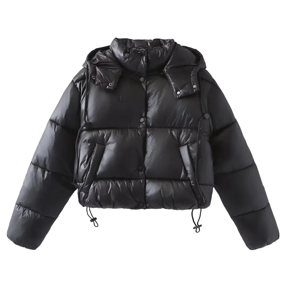 Chaqueta acolchada para mujer | Estilo con capucha de temporada