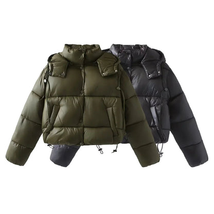 Chaqueta acolchada para mujer | Estilo con capucha de temporada