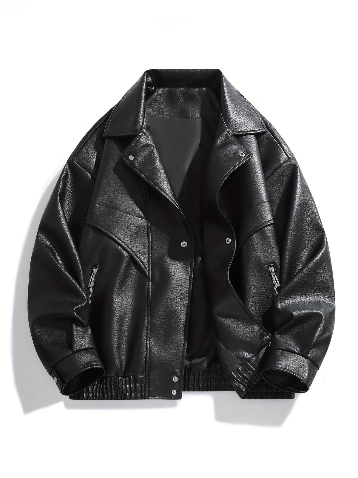 Chaqueta biker efecto piel