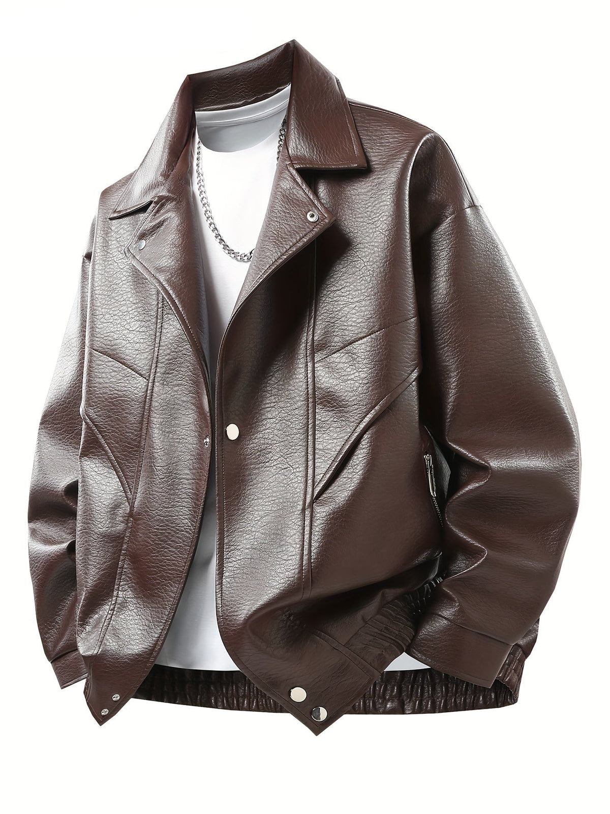 Chaqueta biker efecto piel