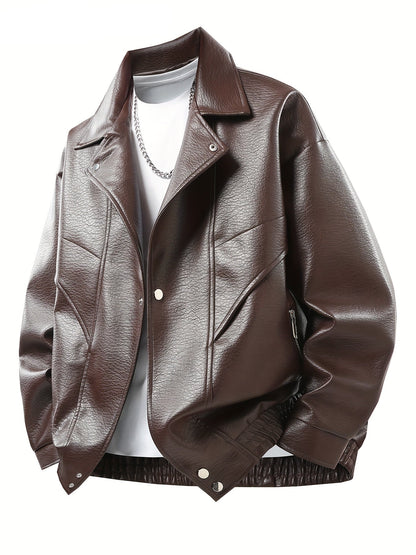 Chaqueta biker efecto piel