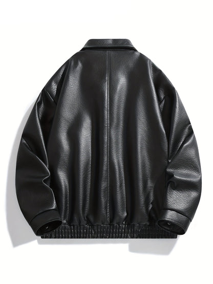 Chaqueta biker efecto piel