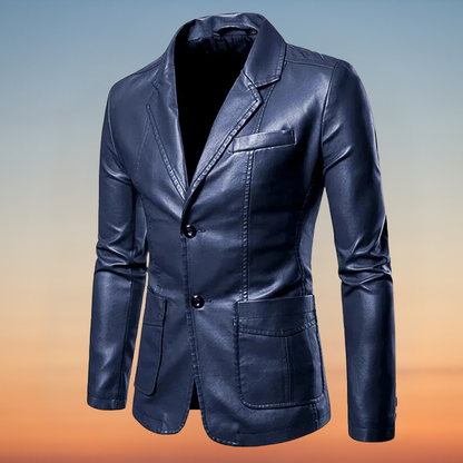 Chaqueta blazer de cuero