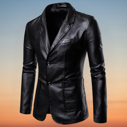 Chaqueta blazer de cuero