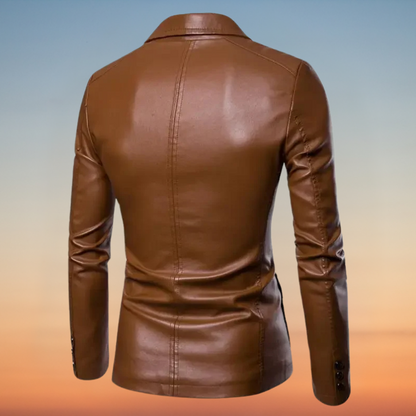 Chaqueta blazer de cuero