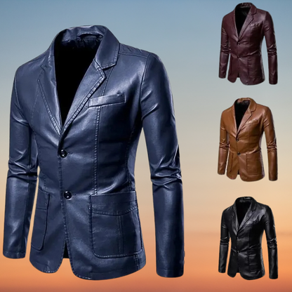 Chaqueta blazer de cuero