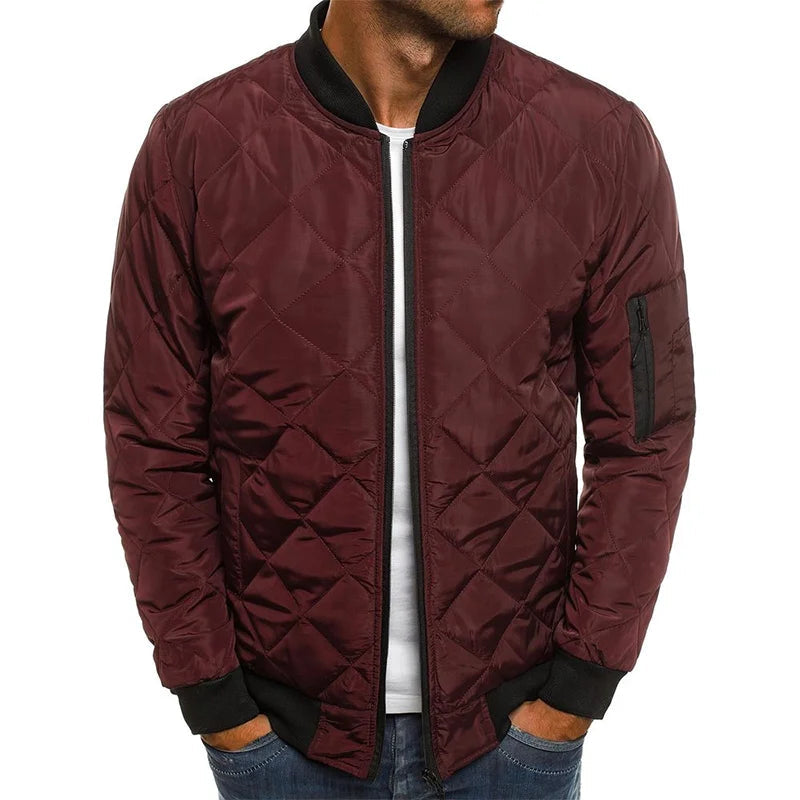Chaqueta bomber acolchada de corte entallado para hombre