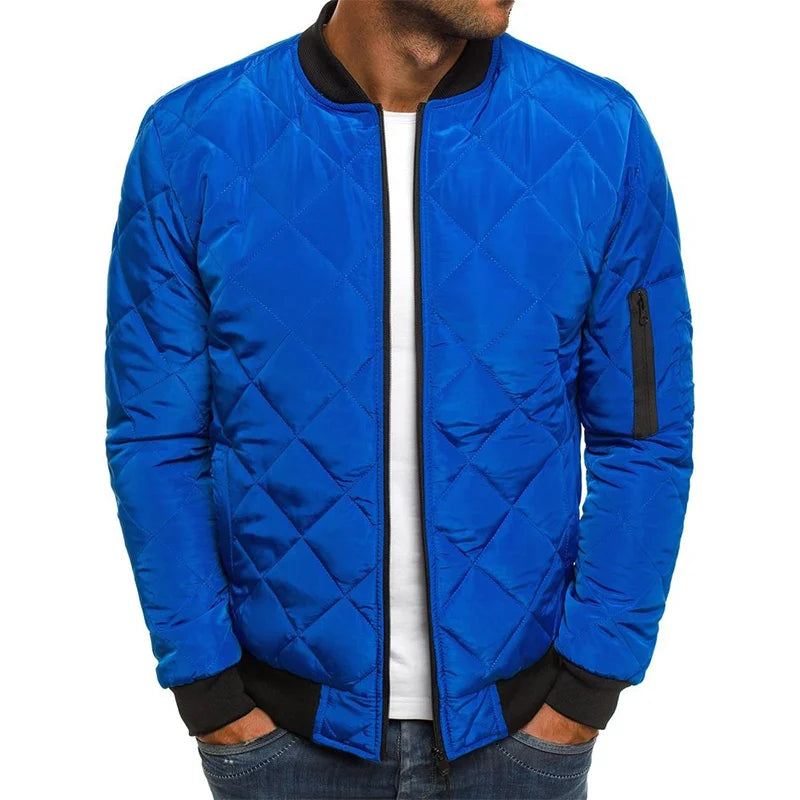 Chaqueta bomber acolchada de corte entallado para hombre