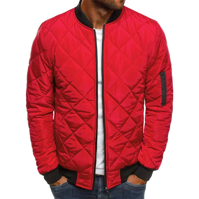 Chaqueta bomber acolchada de corte entallado para hombre