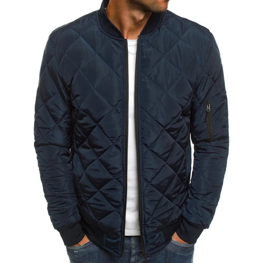 Chaqueta bomber acolchada de corte entallado para hombre