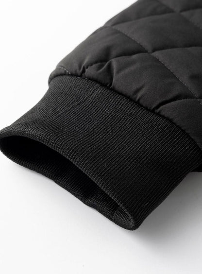 Chaqueta bomber acolchada para hombre con forro polar y cremallera completa