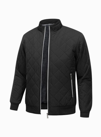 Chaqueta bomber acolchada para hombre con forro polar y cremallera completa