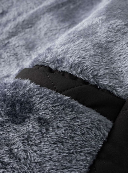 Chaqueta bomber acolchada para hombre con forro polar y cremallera completa