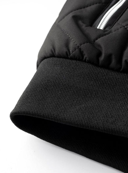 Chaqueta bomber acolchada para hombre con forro polar y cremallera completa