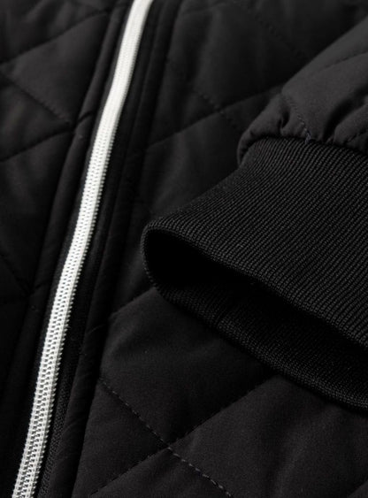 Chaqueta bomber acolchada para hombre con forro polar y cremallera completa
