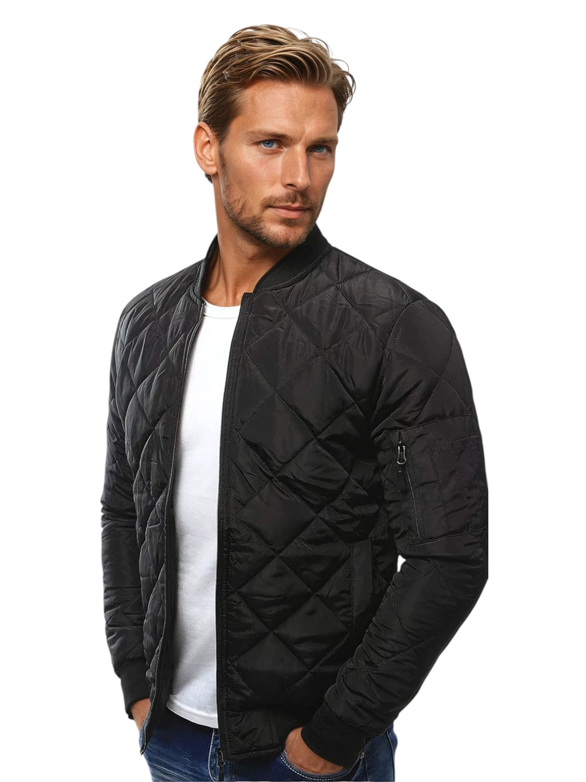 Chaqueta Bomber Acolchada para Hombre - Ligera y Cortavientos