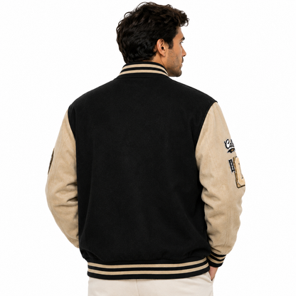 Chaqueta bomber para hombre | Cierre de botones y bolsillos laterales | Chaqueta casual de manga larga para uso diario, desplazamientos y looks a capas de temporada